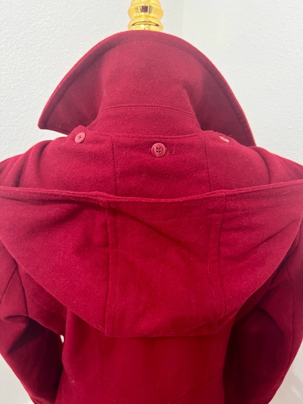 Liz Claiborne Vibrant Red Double-Breasted Peacoat - Picture 7 of 12